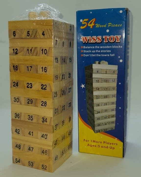 JENGA 54 PIEZAS - TORRE DE BLOQUES DE MADERA JUEGO DE EQUILIBRIO 24312-2 - Imagen 2