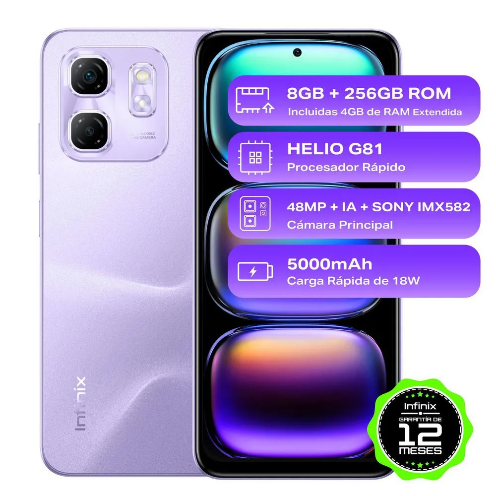 INFINIX HOT 50i 256GB/4+4GB RAM - Imagen 2