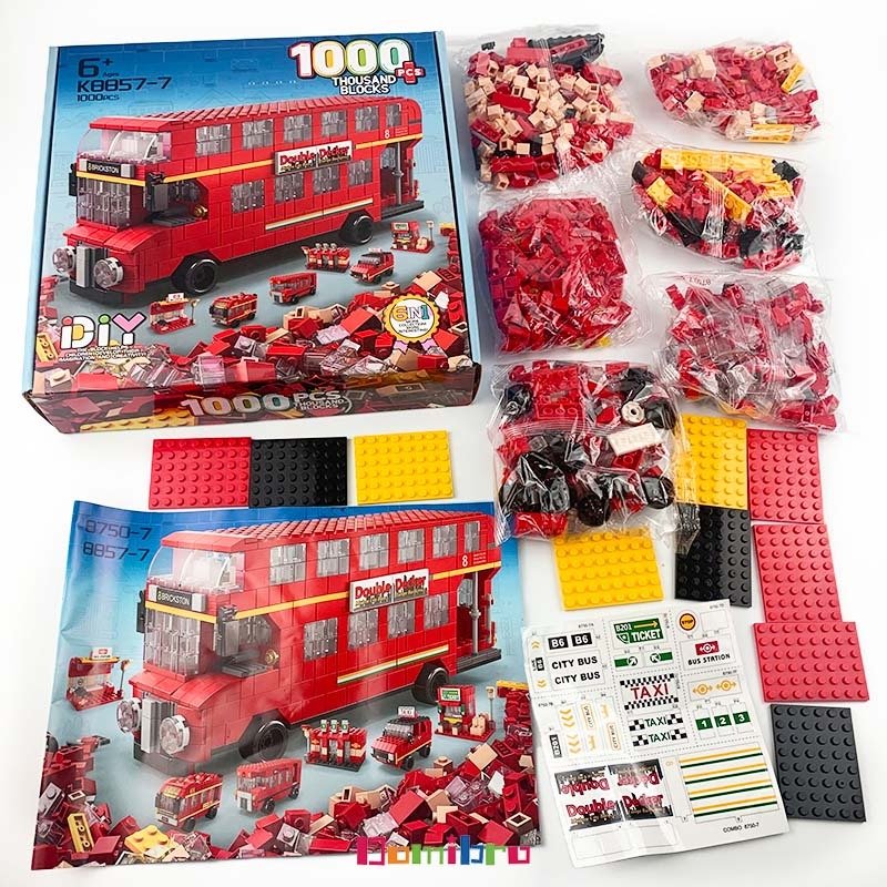 BUS 2 PISOS  DE BLOQUES DE CONSTRUCCIÓN 1000 PIEZAS  - K8857-7 - Imagen 2