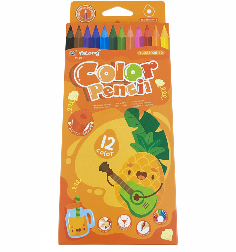LÁPICES DE COLORES YALONG FRUTIS SHAPE YL221020-12