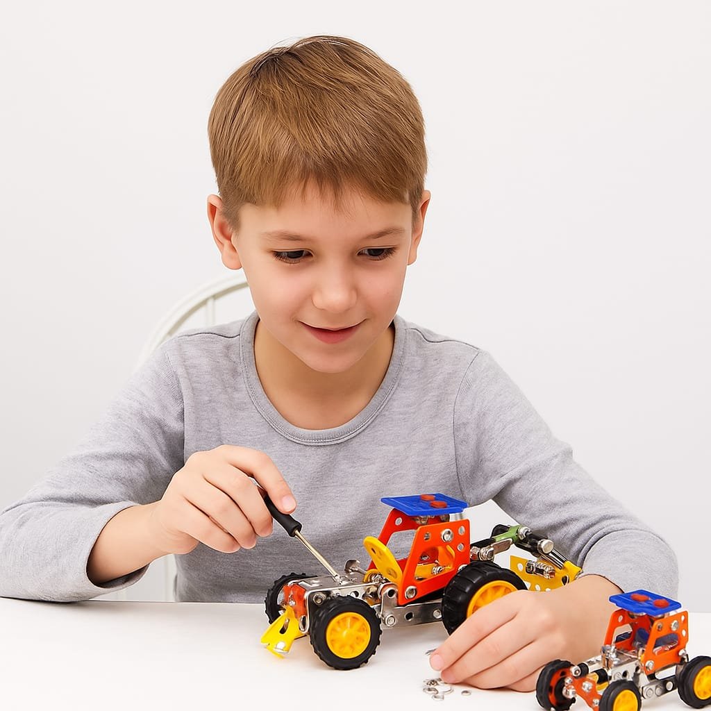 EXCAVADORA DE ENSAMBLAJE 4 EN 1 161 PZ 8007 - Imagen 3