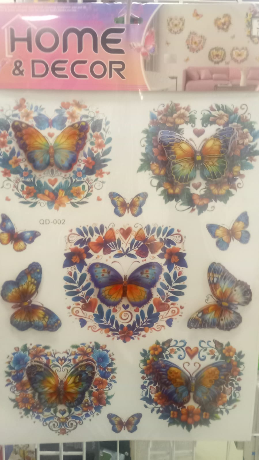 MARIPOSAS ADHESIVOS PARED X11 - QD-002 ZJ225452