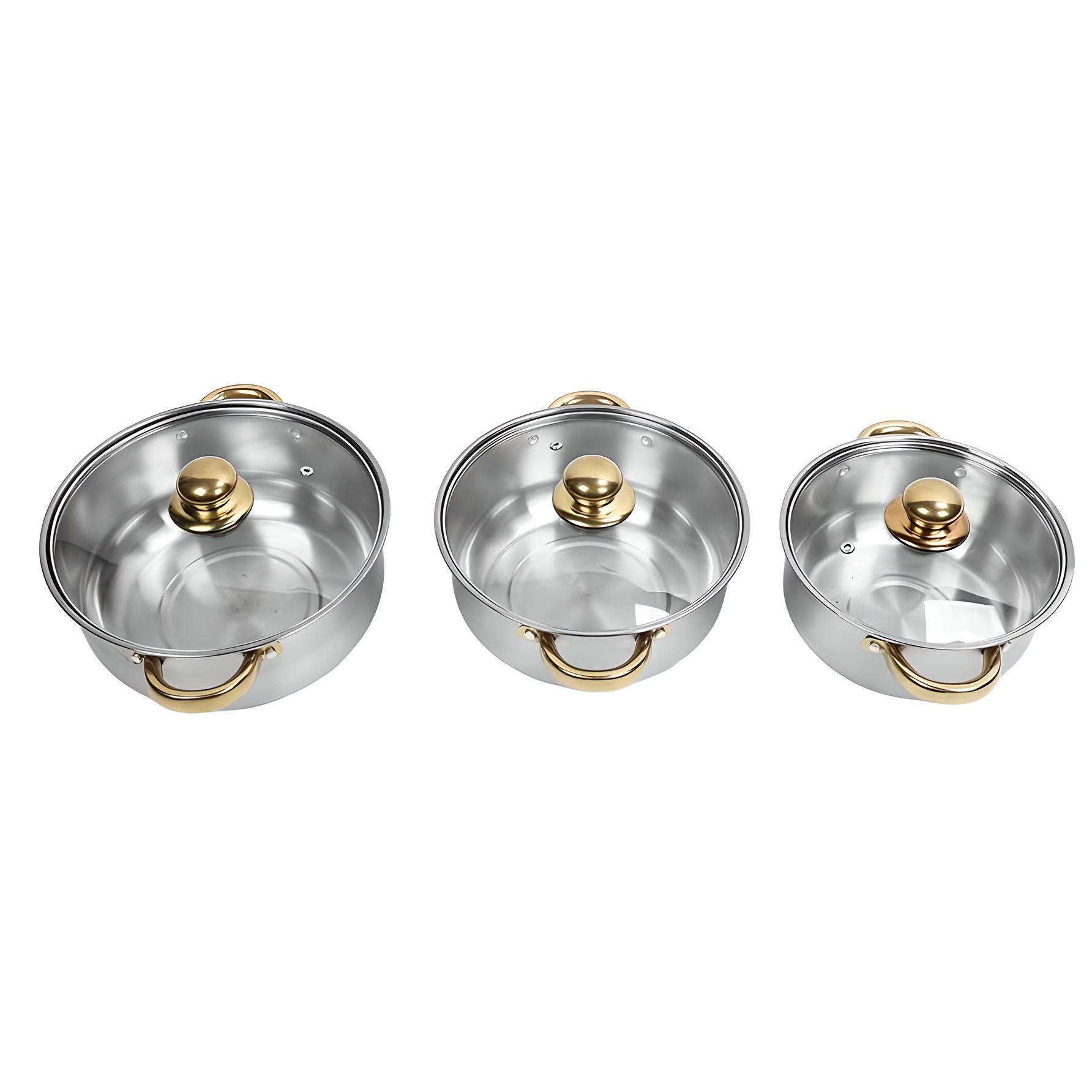 SET DE OLLAS Y SARTÉN DE ACERO UNIKA HOME - EB-8013 1000169 - Imagen 3