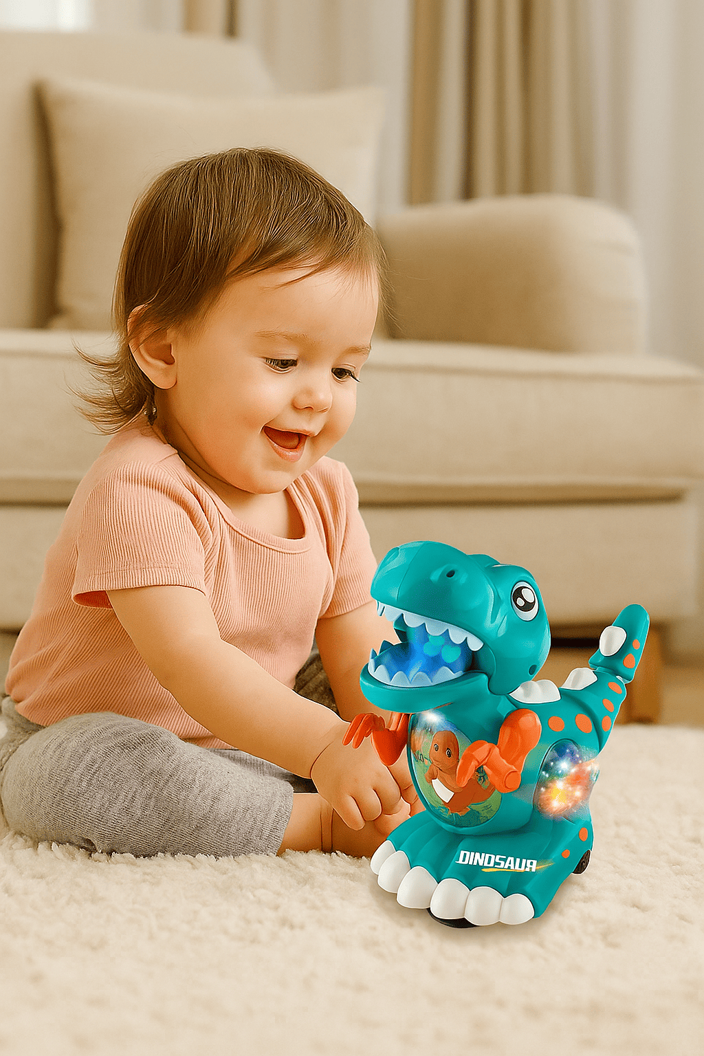 DINOSAURIO INTERACTIVO CON LUCES Y SONIDOS ZR158