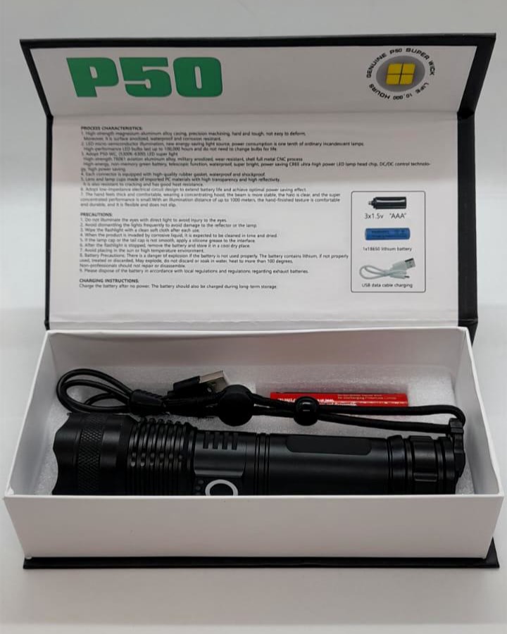 LINTERNA TÁCTICA LED P50 - 1000015 - Imagen 3