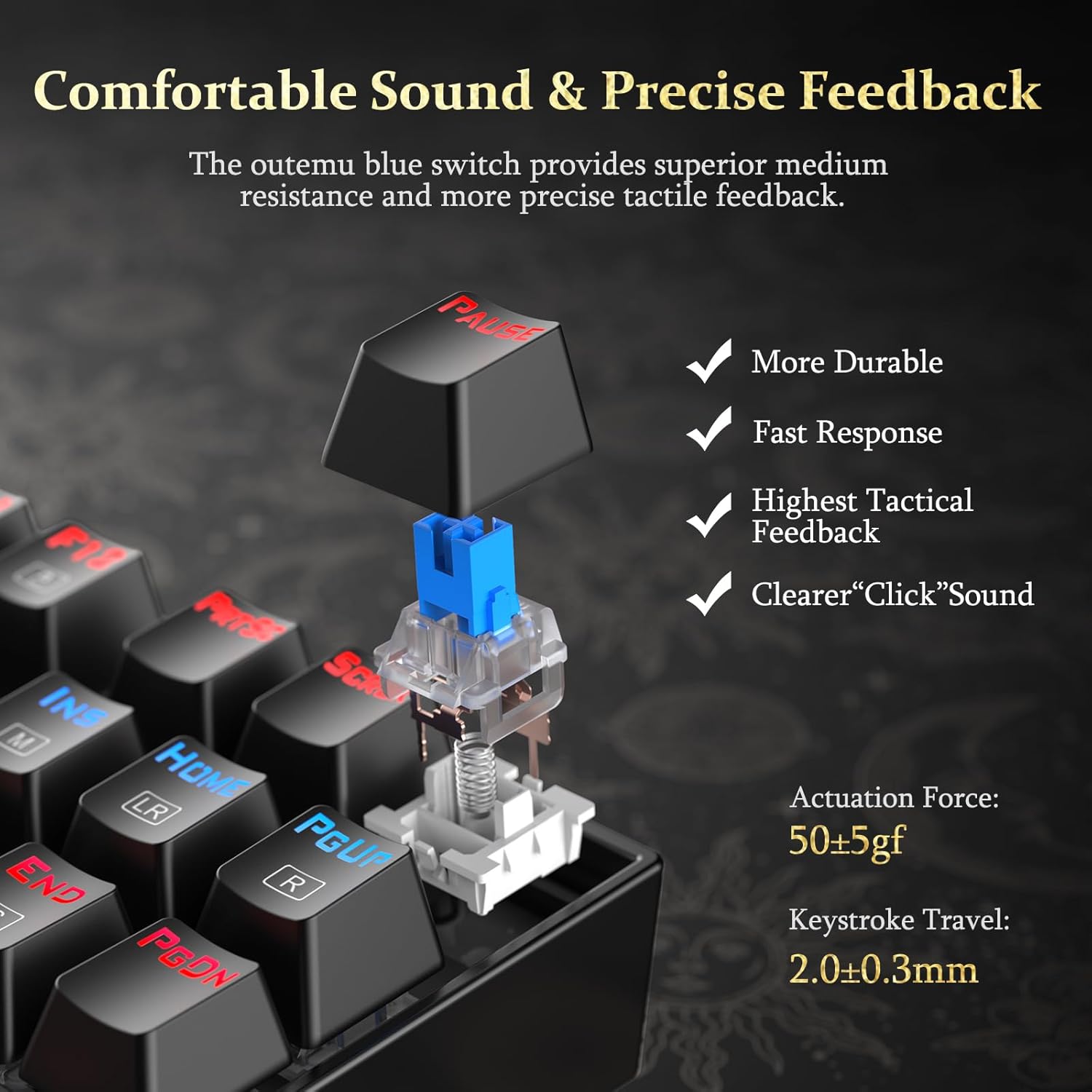 TECLADO MECÁNICO REDRAGON K552RGB-1 KUMARA - Imagen 2
