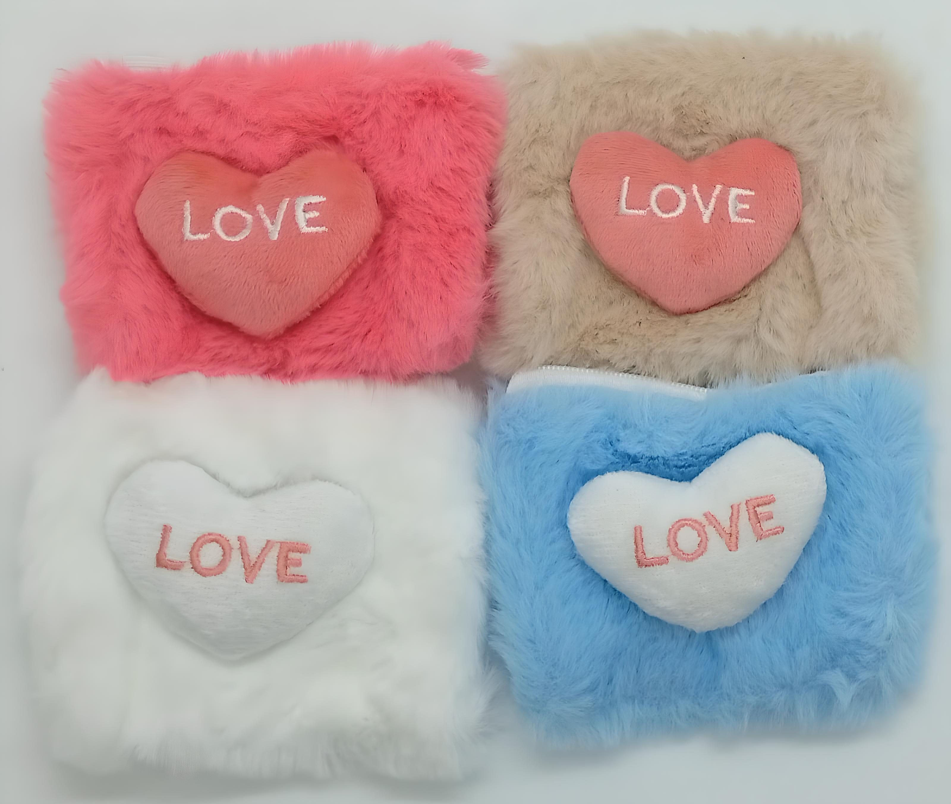 MONEDEROS DE PELUCHE CON CORAZÓN LOVE ZJ223385 - Imagen 3