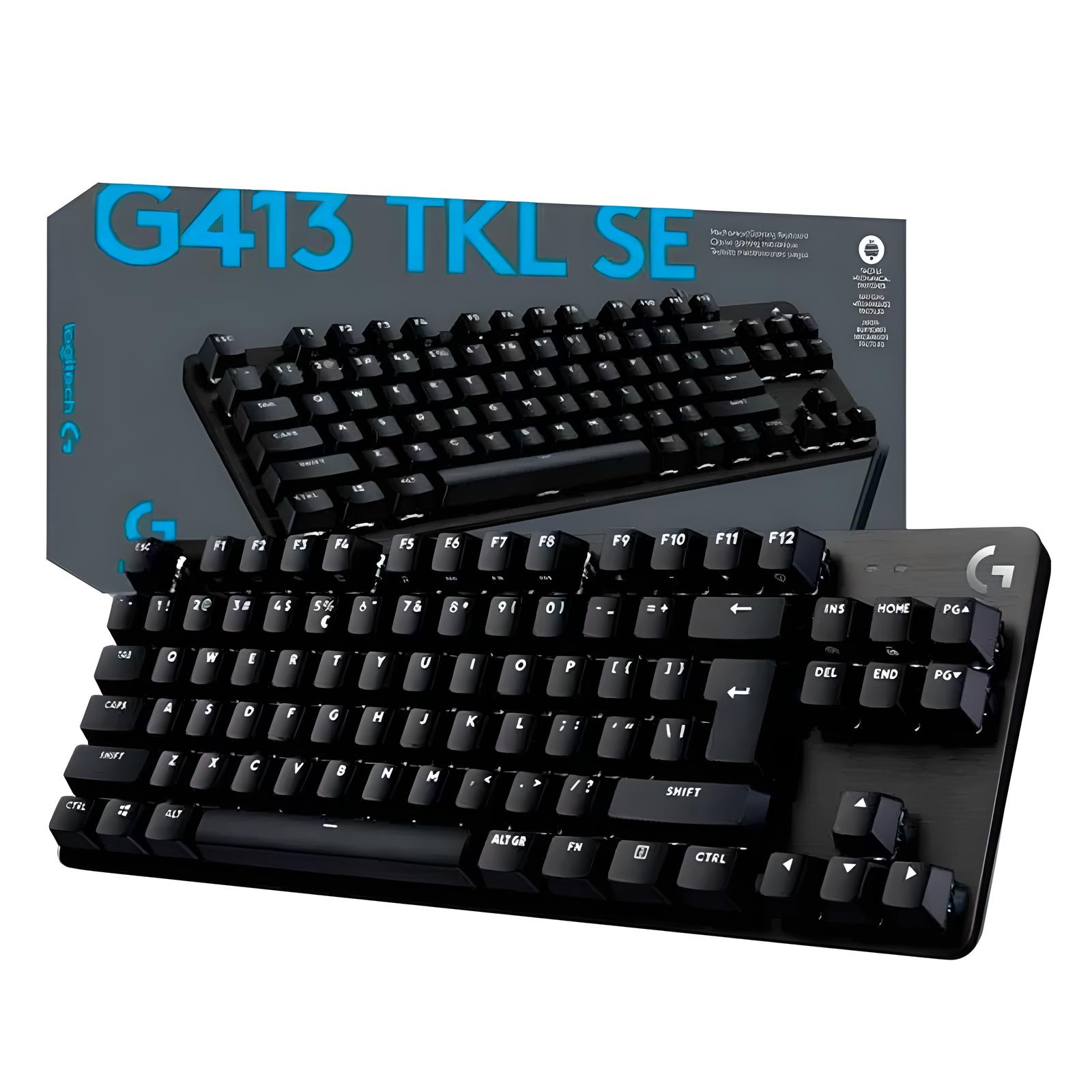 TECLADO MECÁNICO CON DISEÑO COMPLETO Y RETROILUMINACIÓN BLANCA G413 TKL SE