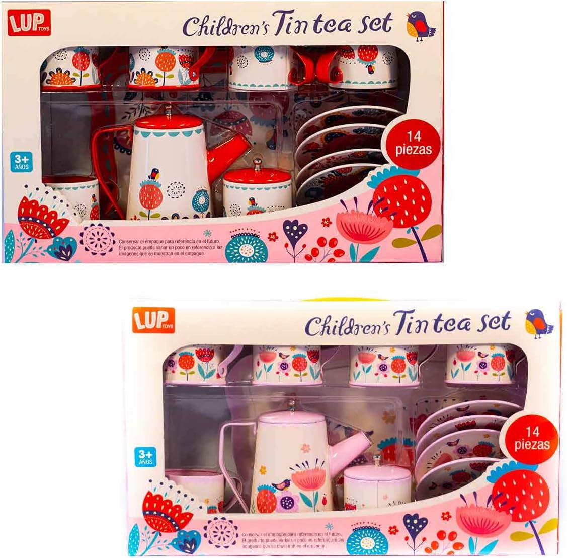 JUEGO DE TE METALICO LUPTOYS CHILDERN TIN TEA SET VAJILLA- 998A