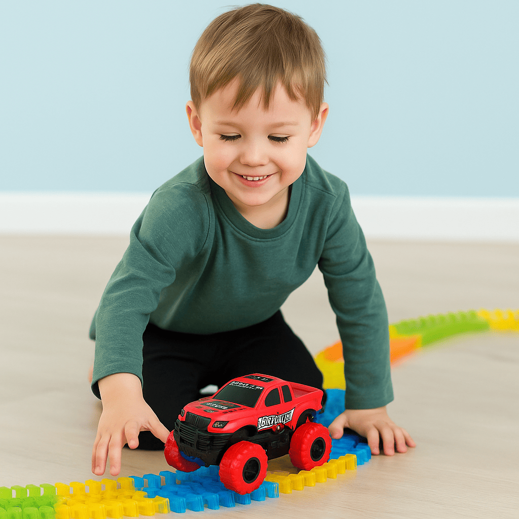 JUGUETE DE PISTA DE CARRERAS PARA NIÑOS 144 PCS GD-266A - Imagen 2