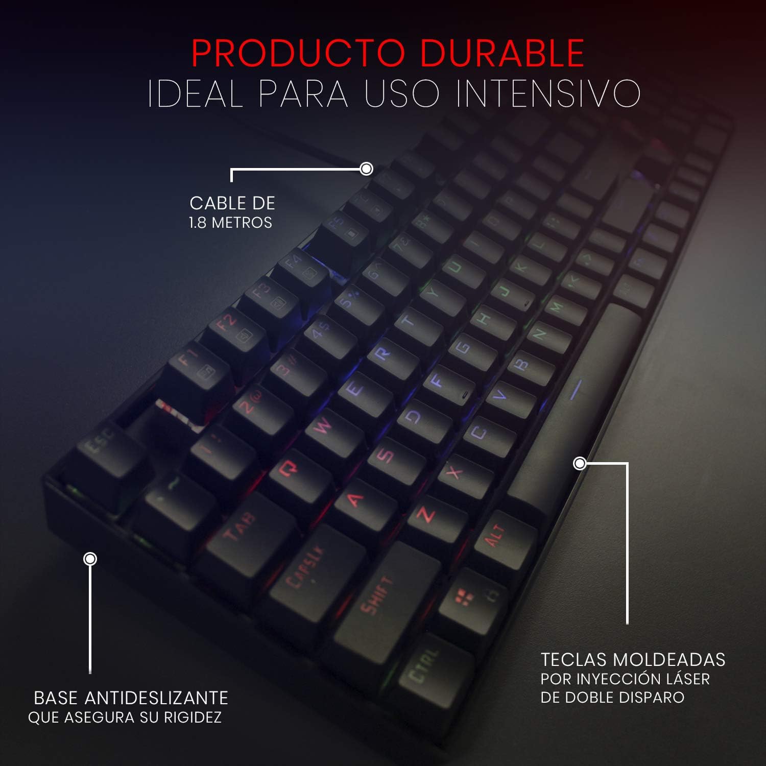 TECLADO MECÁNICO GAMER REDRAGON MITRA K551RGB-1 - K551RGB-1 - Imagen 2