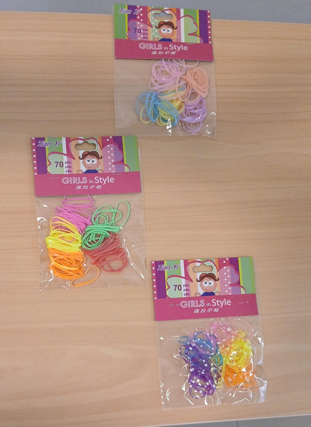 LIGAS O CAUCHOS PARA PEINADOS PARA LA NIÑAS DE COLORES FAN-478