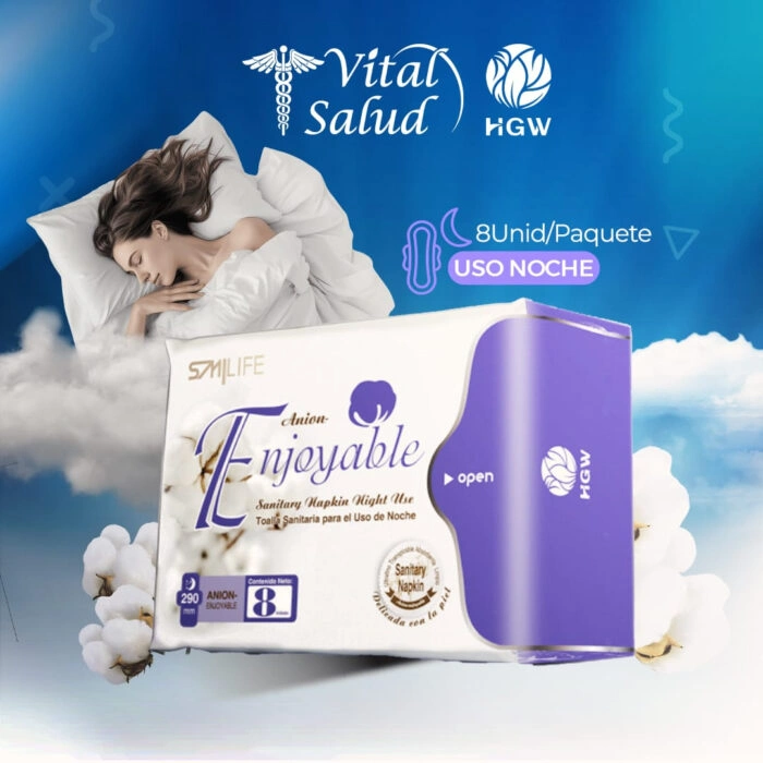TOALLA SANITARIA NOCHE ENJOYABLE CONTENIDO 8 UNIDADES - 6950225101263 - Imagen 3