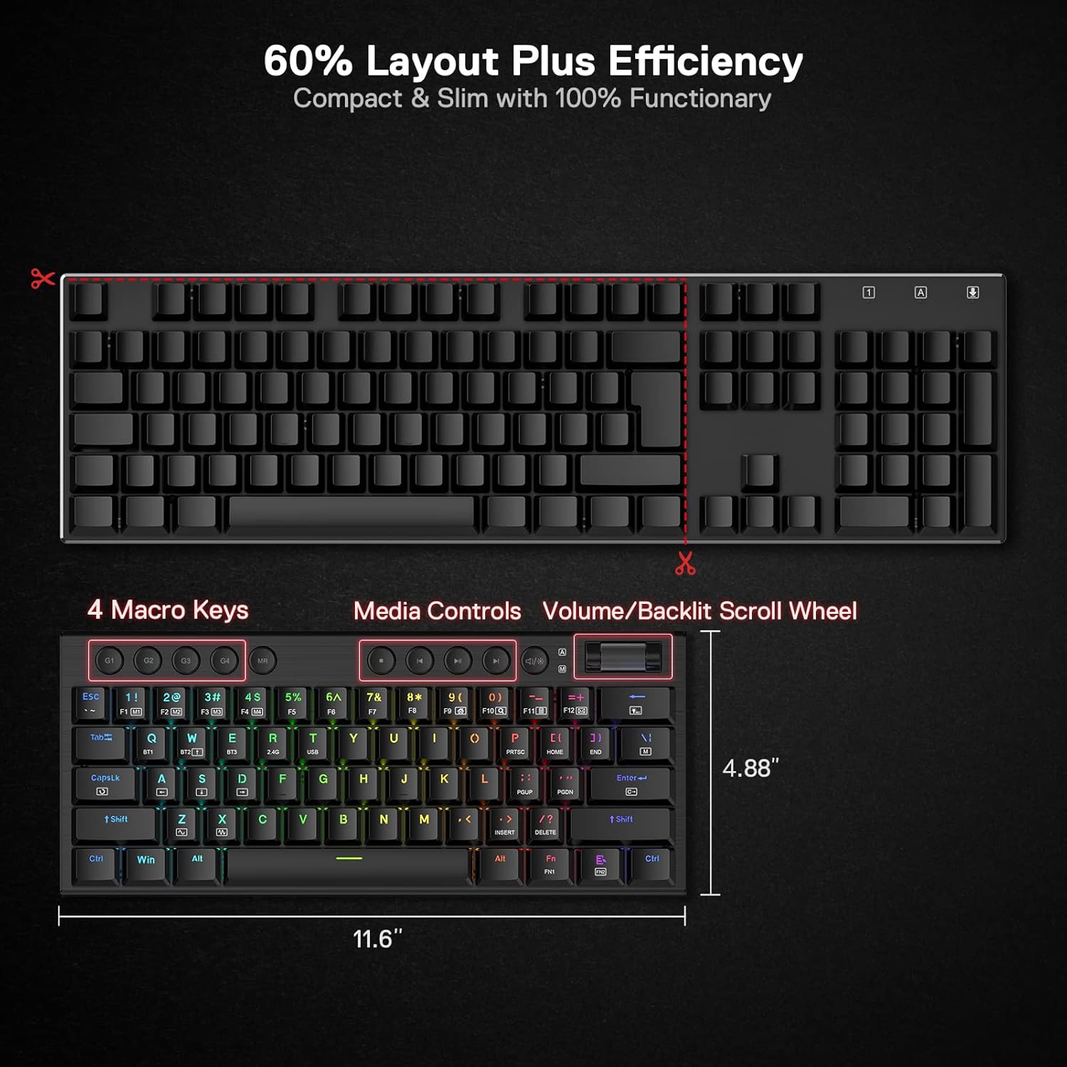TECLADO MECÁNICO GAMERS REDRAGON K632-RGB NOCTIS - Imagen 3