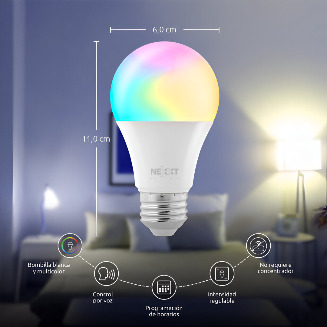 BOMBILLA INTELIGENTE WI-FI LED RGB - NHB-C110 4PK - Imagen 2
