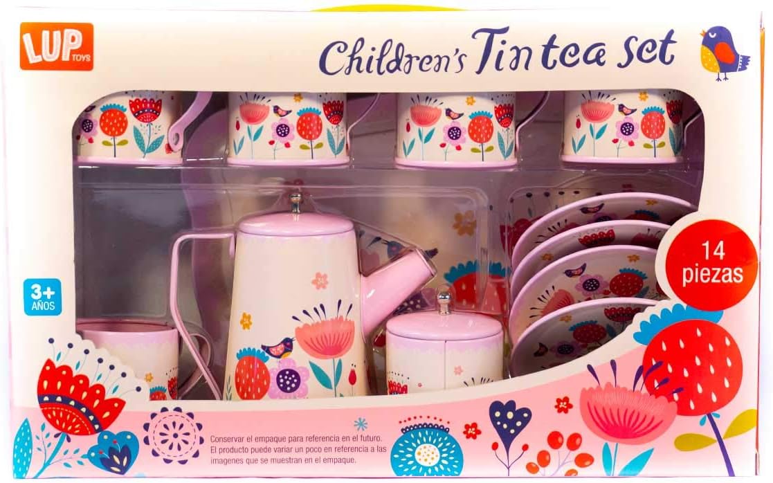JUEGO DE TE METALICO LUPTOYS CHILDERN TIN TEA SET VAJILLA- 998A - Imagen 3