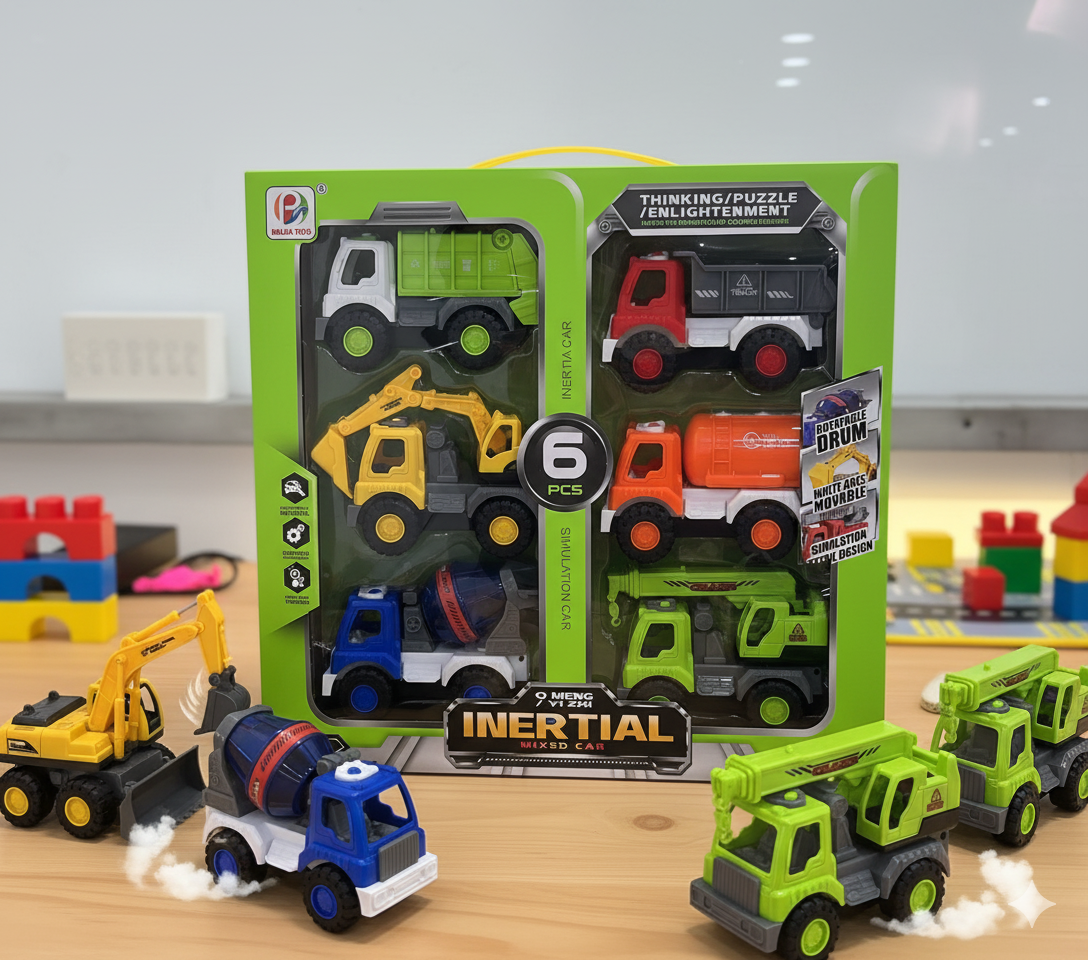 SET DE DE JUGUETES DE VEHICULOS DE CONSTRUCCION -BJ637A - Imagen 2