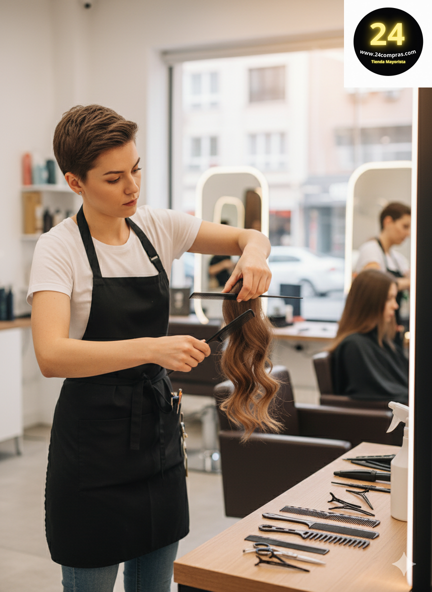 KIT DE 6 PEINES LISOS PARA EL CABELLO ZJ220857 - Imagen 2