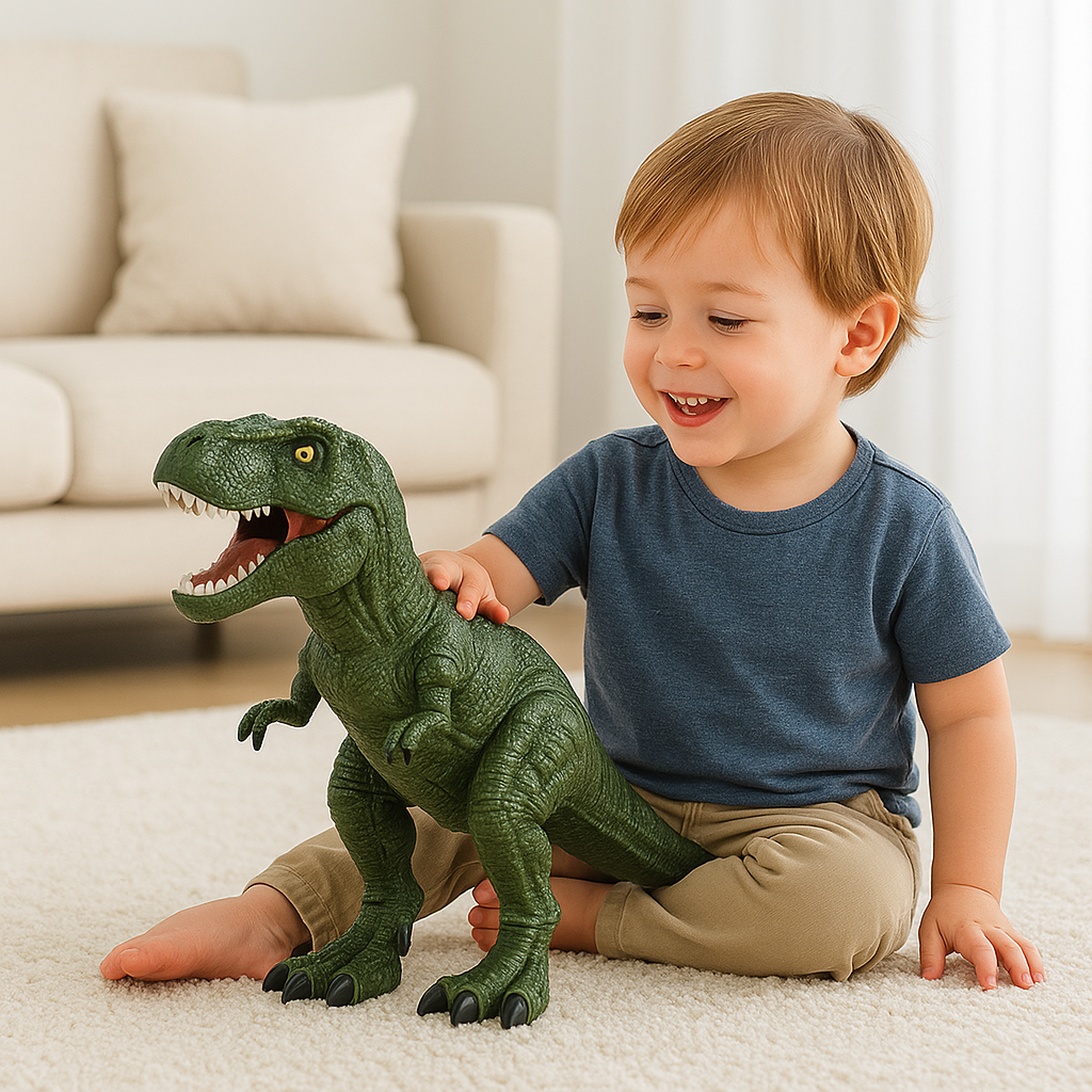 DINOSAURIO REX PONE HUEVOS CON LUZ LED NY031-B