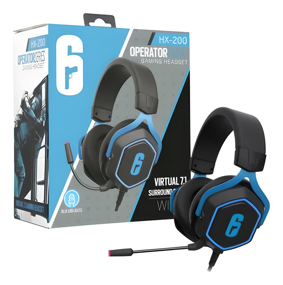 AUDÍFONOS GAMER CON SONIDO ENVOLVENTE VIRTUAL 7.1 Y MICRÓFONO AJUSTABLE HX-200