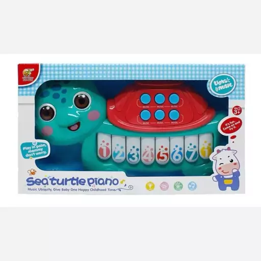 PIANO INFANTIL TORTUGA MUSICAL CON LUCES 6626