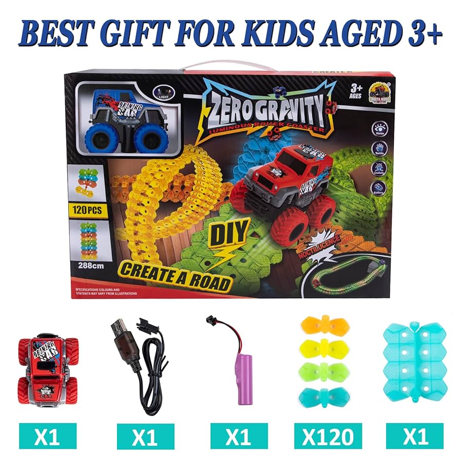 JUGUETE DE PISTA DE CARRERAS PARA NIÑOS 144 PCS GD-266A