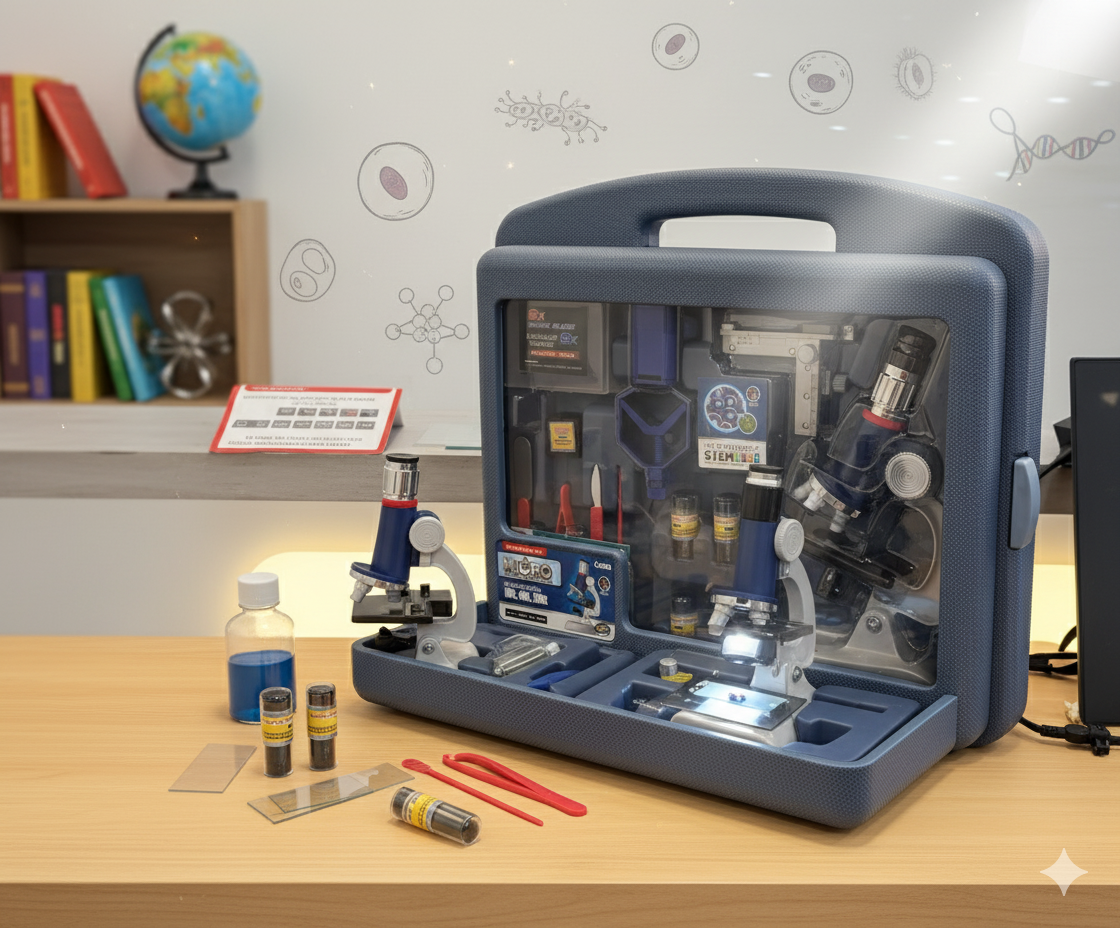 KIT DE MICROSCOPIO ESTUDIANTIL - BG019 - Imagen 2