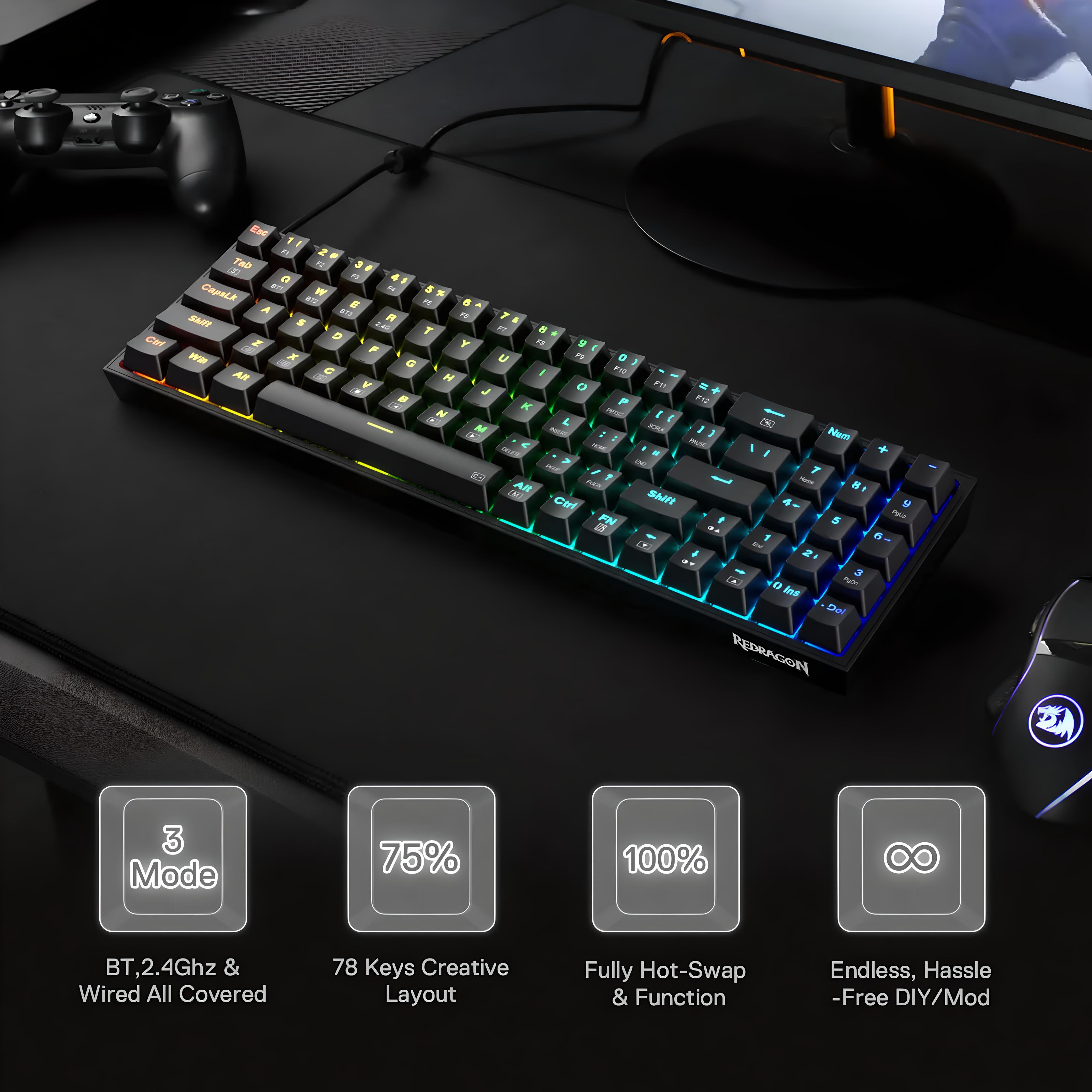 COMBO TECLADO Y MOUSE GAMER INALÁMBRICO S136 - Imagen 3