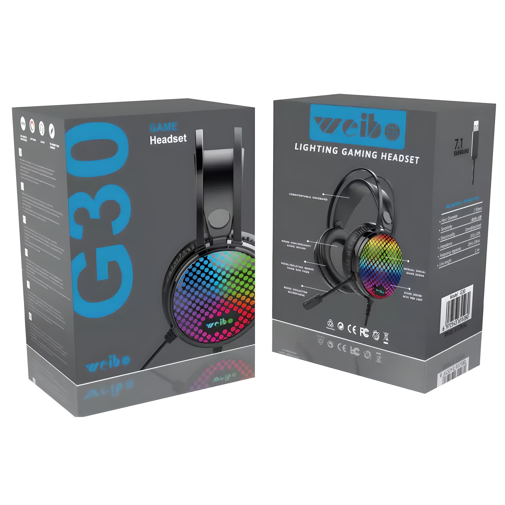 AUDÍFONOS GAMER WEIBO G30 1000230
