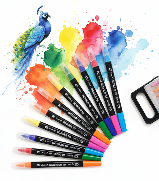 PLUMONES WATERCOLOR PEN YALONG TO GO-YL221813-12 - Imagen 2