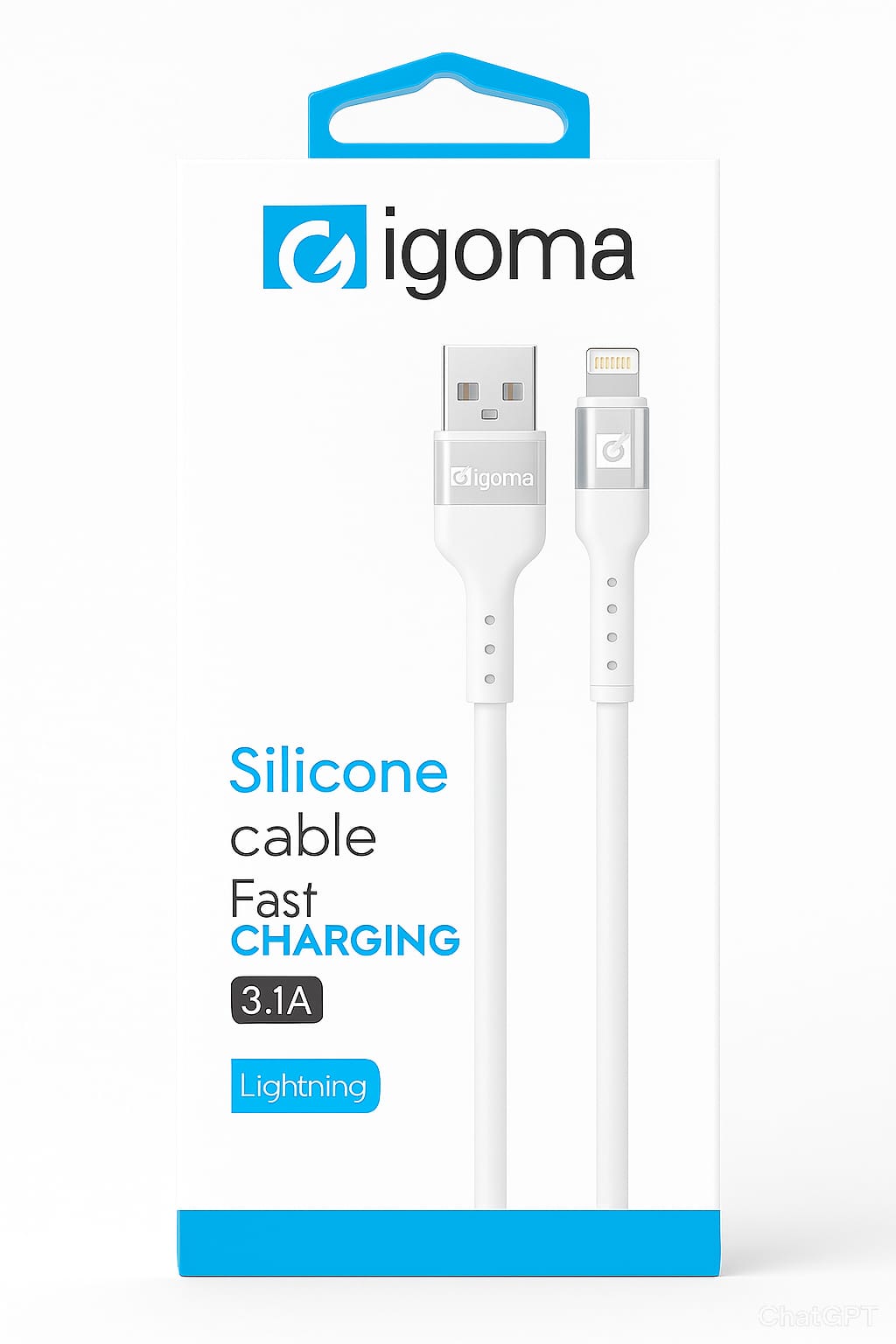 CABLE DE SILICONA USB A LITHGNING IGOMA - 001130
