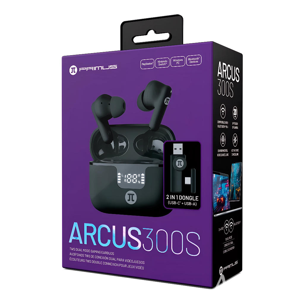 AUDÍFONOS GAMER  INALÁMBRICOS ARCUS 300S - PWH-300BK