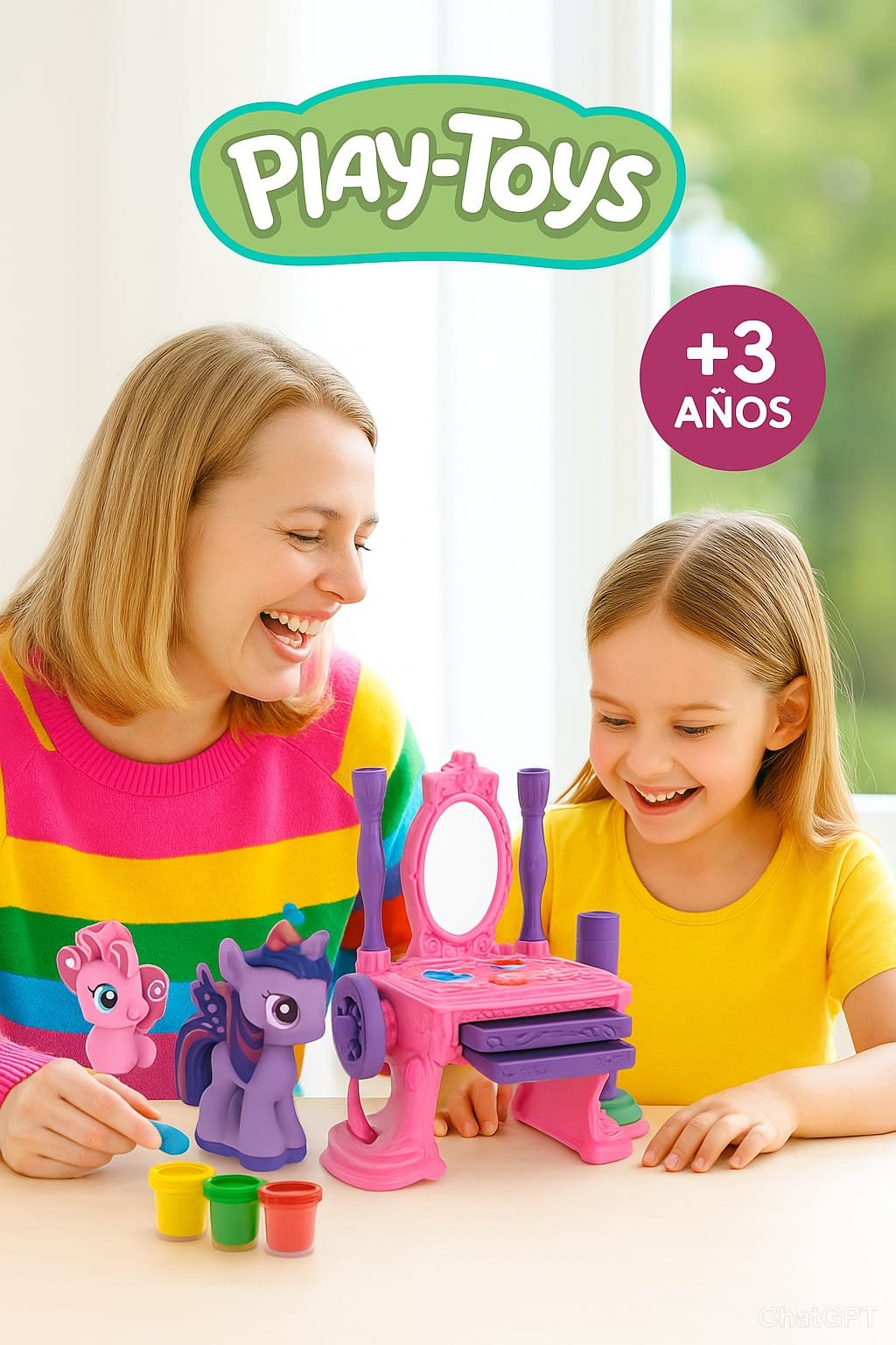 SET DIDÁCTICO DE PLASTILINA CON MESA + PONYS - 978-1 - Imagen 2