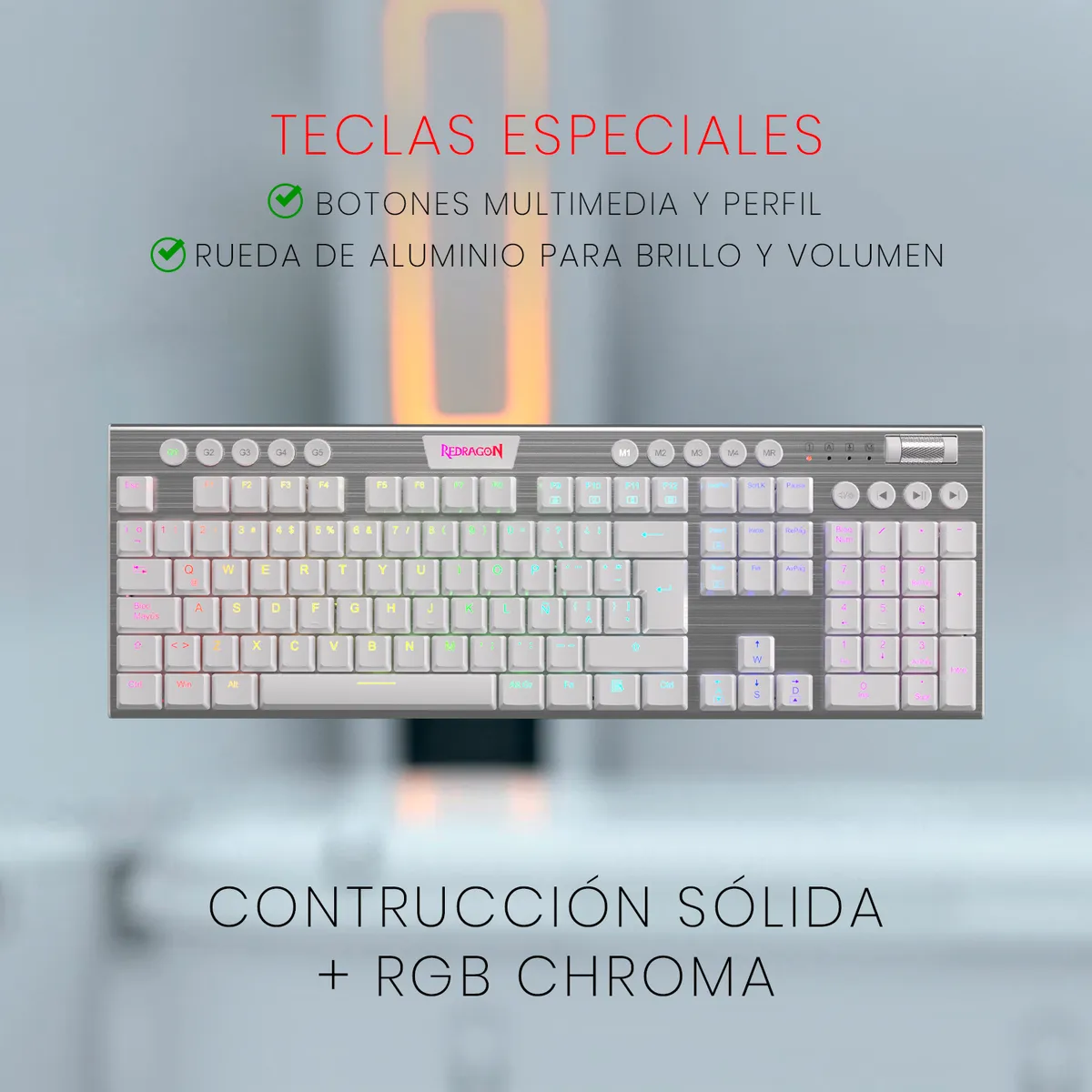 TECLADO MECÁNICO REDRAGON K619W-RGB - Imagen 4