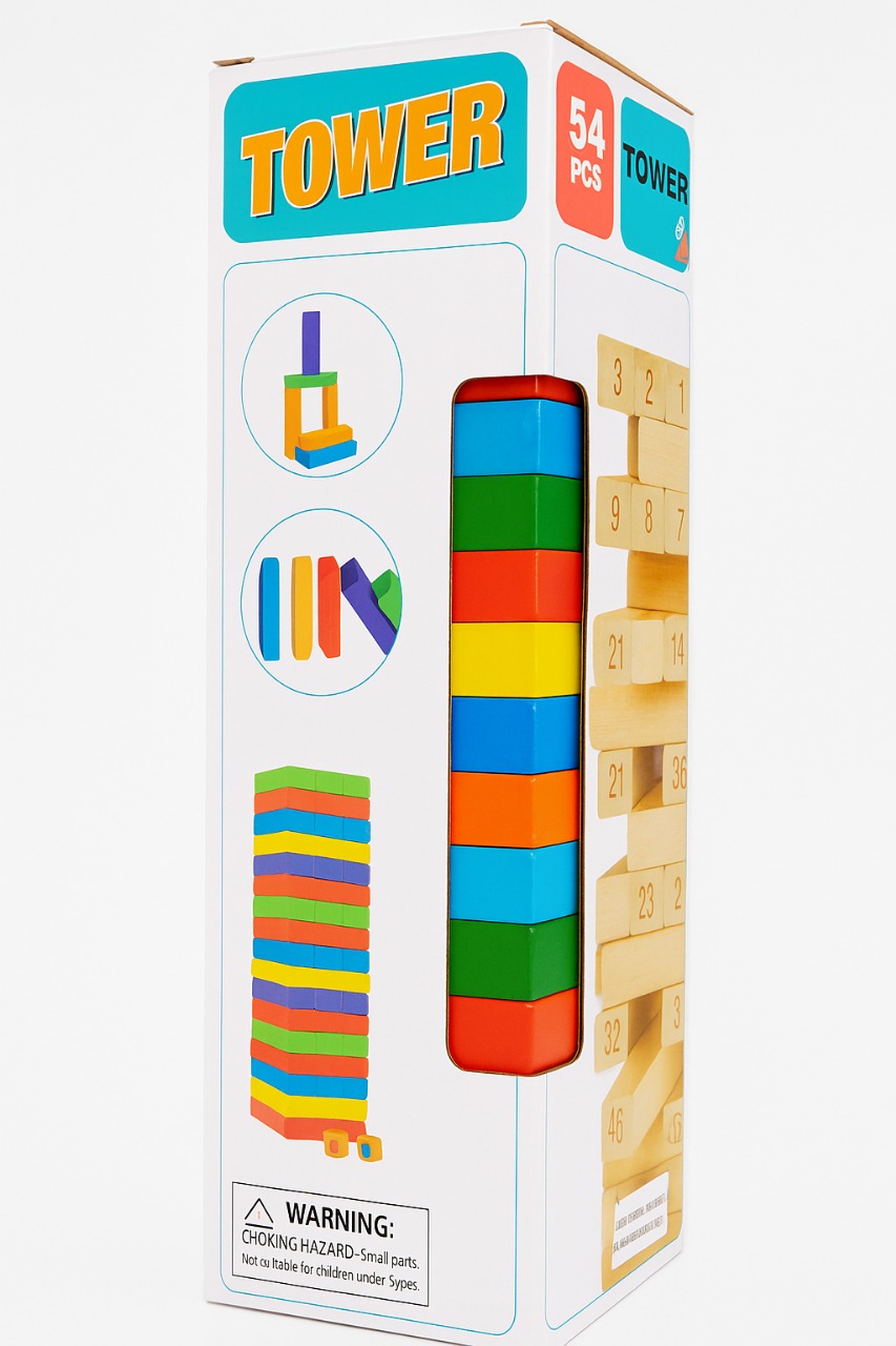 JENGA DE PIEZAS DE COLOR 54 PCS - 24312-4