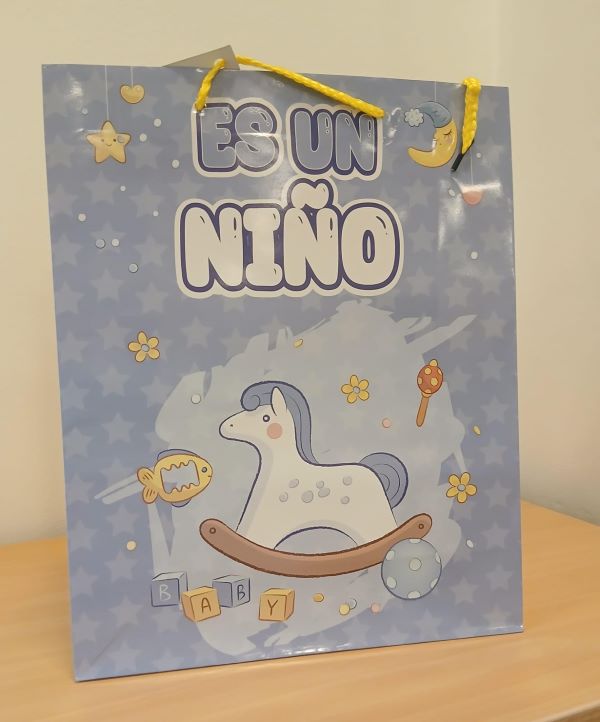 BOLSAS DE REGALO PARA BABY SHOWER NIÑO LARGE - 32CMSX26CMS - 12-516