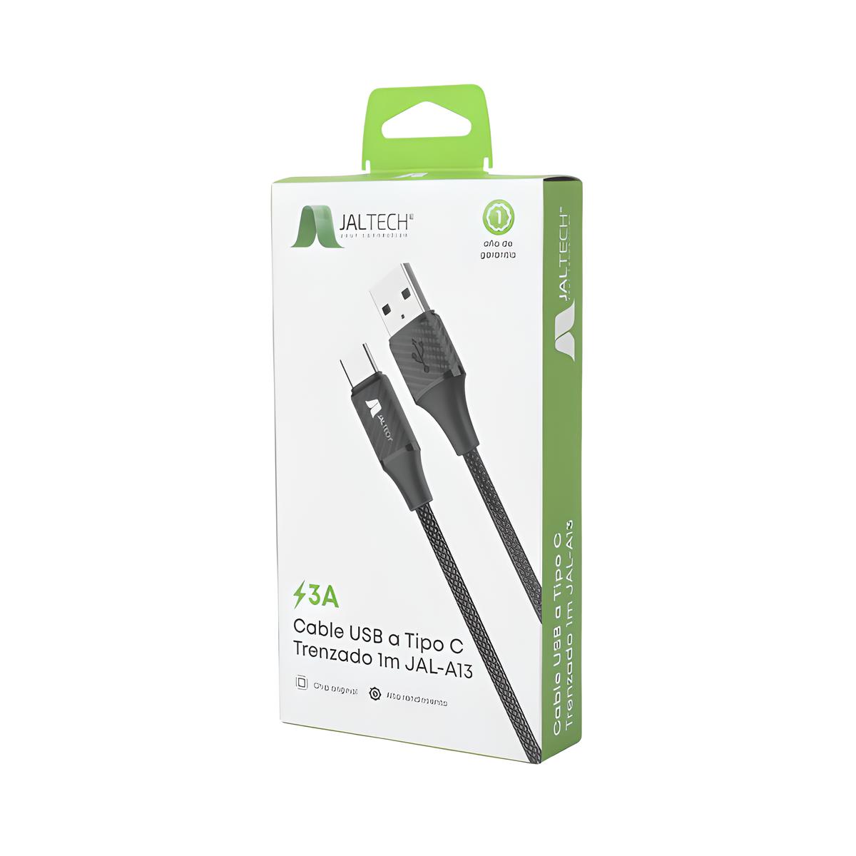 CABLE USB A TIPO C TRENZADO DE ALTA RESISTENCIA 2m JAL-13