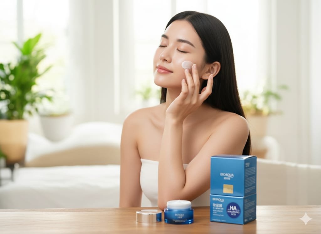 Crema Facial Hidratante de Ácido Hialurónico Bioaqua - Imagen 2