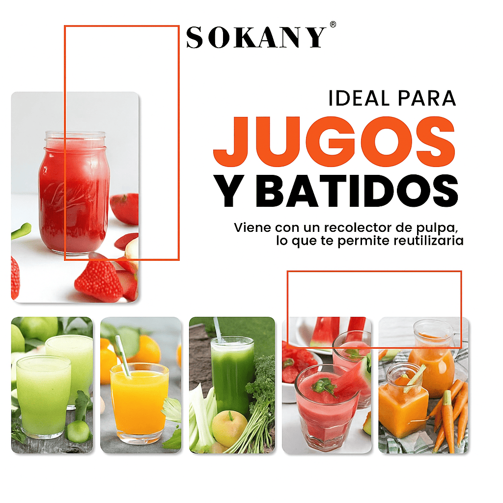EXTRACTOR DE JUGOS SOKANY SK-4000 - Imagen 3