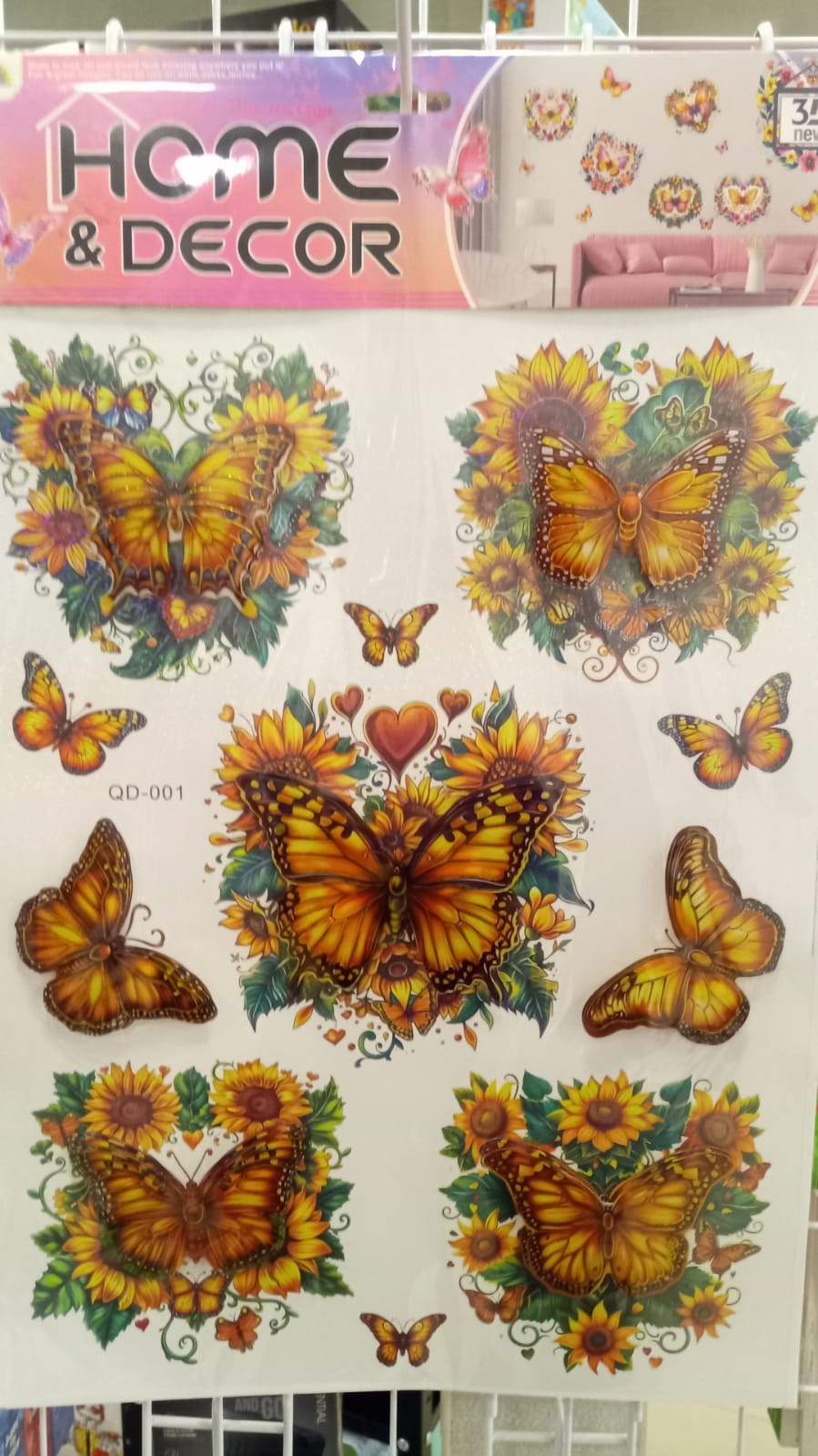 MARIPOSAS ADHESIVOS PARED X11 - QD-001 ZJ225452