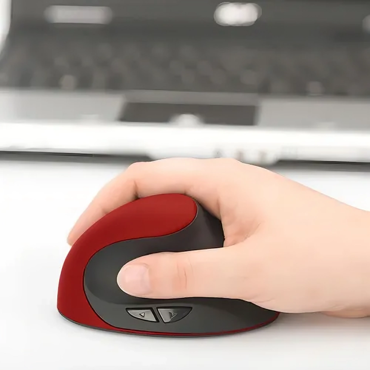 MOUSE ERGONÓMICO VERTICAL INALÁMBRICO ROJO - WB882