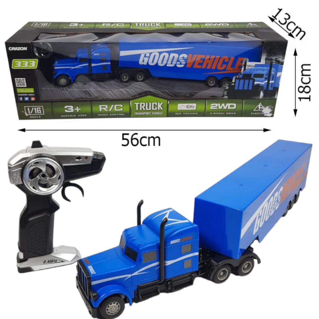 CAMIÓN RC CRAZON 333 – TRACTOMULA DE TRANSPORTE A CONTROL REMOTO - GM1901