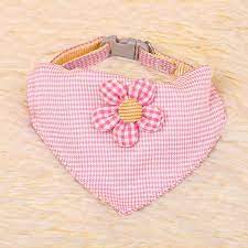 COLLAR MASCOTA PAÑOLETA CON FLOR - GRANDE  - ZJ231709