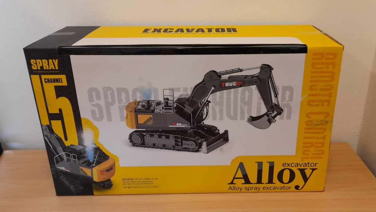 EXCAVADORA DE CONTROL REMOTO CON SPRAY Y ALEACIÓN 555-25 - Imagen 3