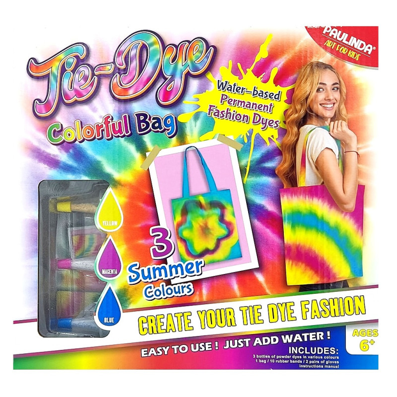 SET DE MANUALIDADES TIE-DYE PAULINDA COLOR FULL BAG BOLSA 213003-3