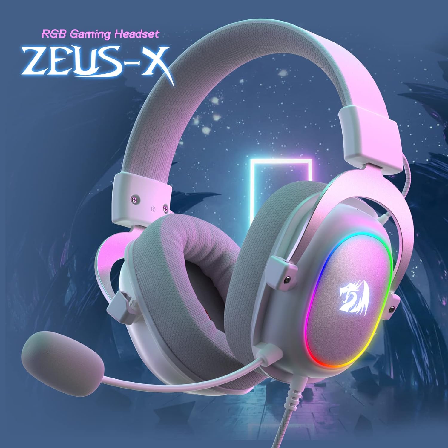 REDRAGON H510W-RGB ZEUS X – AURICULARES GAMERS PREMIUM BLANCO