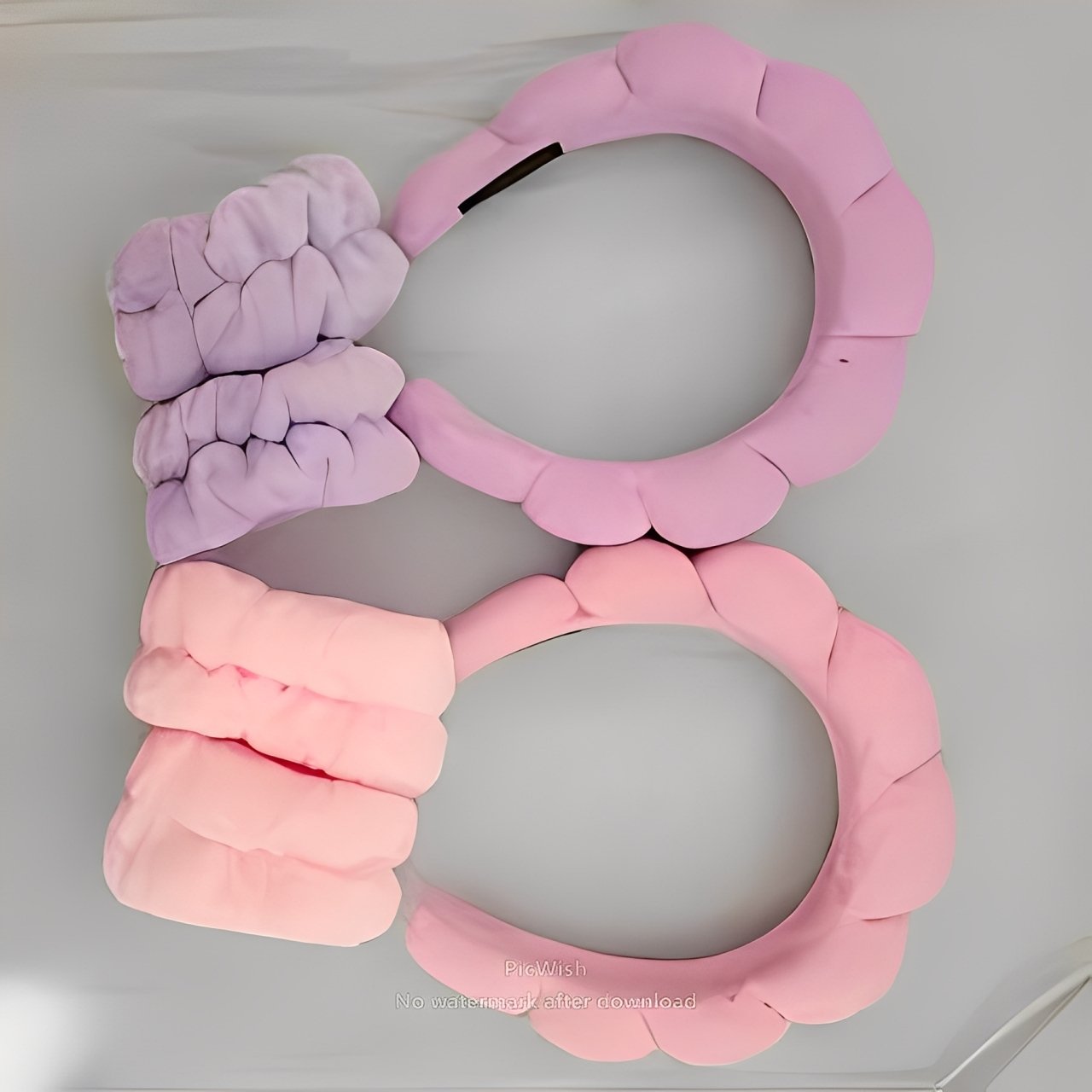 SET DIADEMA Y MUÑEQUERAS SUAVES PARA MAQUILLAJE Y SKIN CARE ZJ225448 - Imagen 4