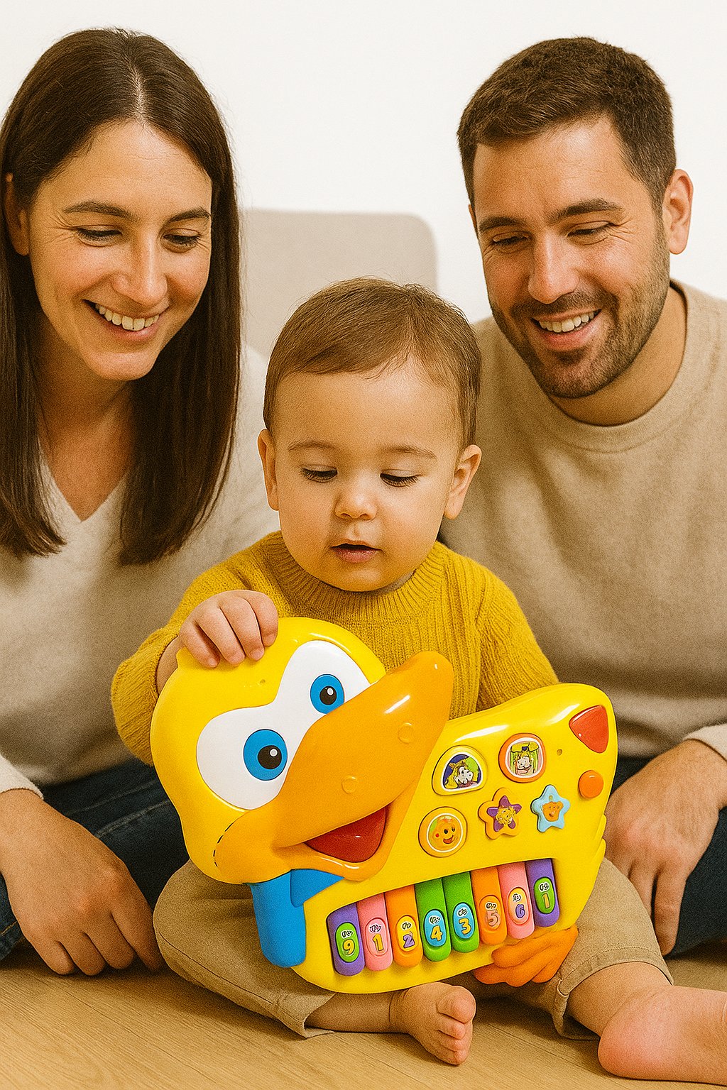 PATO PIANO MUSICAL INFANTIL FORMA DE PATO 2233