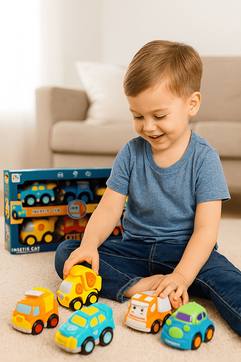 SET 6 CARRO TREN AMBULANCIA AVION BOMBEROS JUGUETE BJ669A